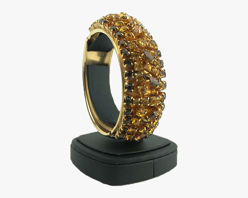 Gale Grant Costume Jewelry Rhinestone Encrusted Hinged - Bangle, HD Png Download