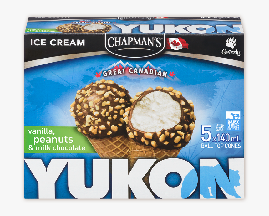 Chapman S Yukon Vanilla & Peanuts Ice Cream Cone - Yukon Ice Cream Cone, HD Png Download