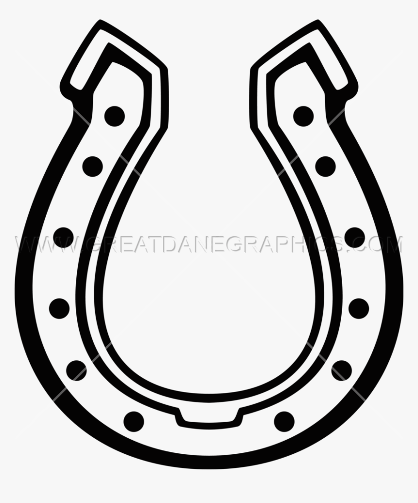 Horseshoe Clipart Horshoe - Horse Shoe Line Drawing, HD Png Download