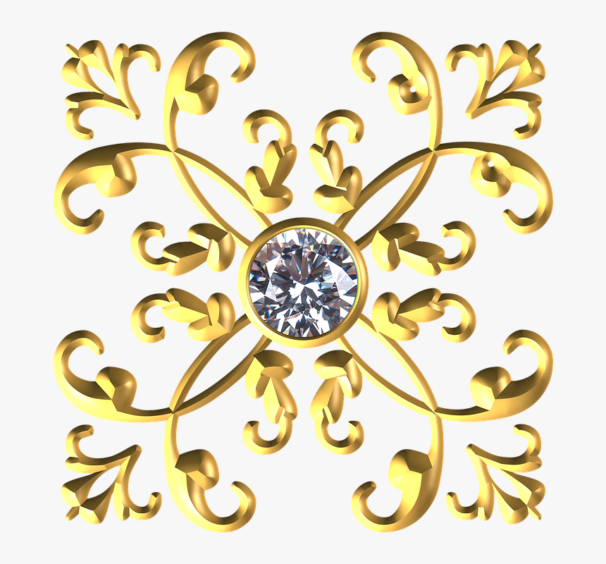 Gold, Metallic, Decorative, Royal, Ornament, Flourish - Golden Ornament Png, Transparent Png