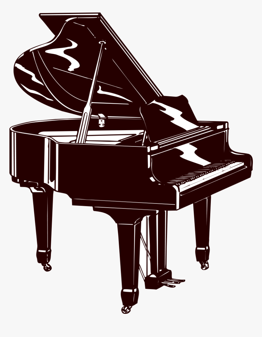 Piano Musical Instrument Silhouette - 手繪 鋼琴, HD Png Download
