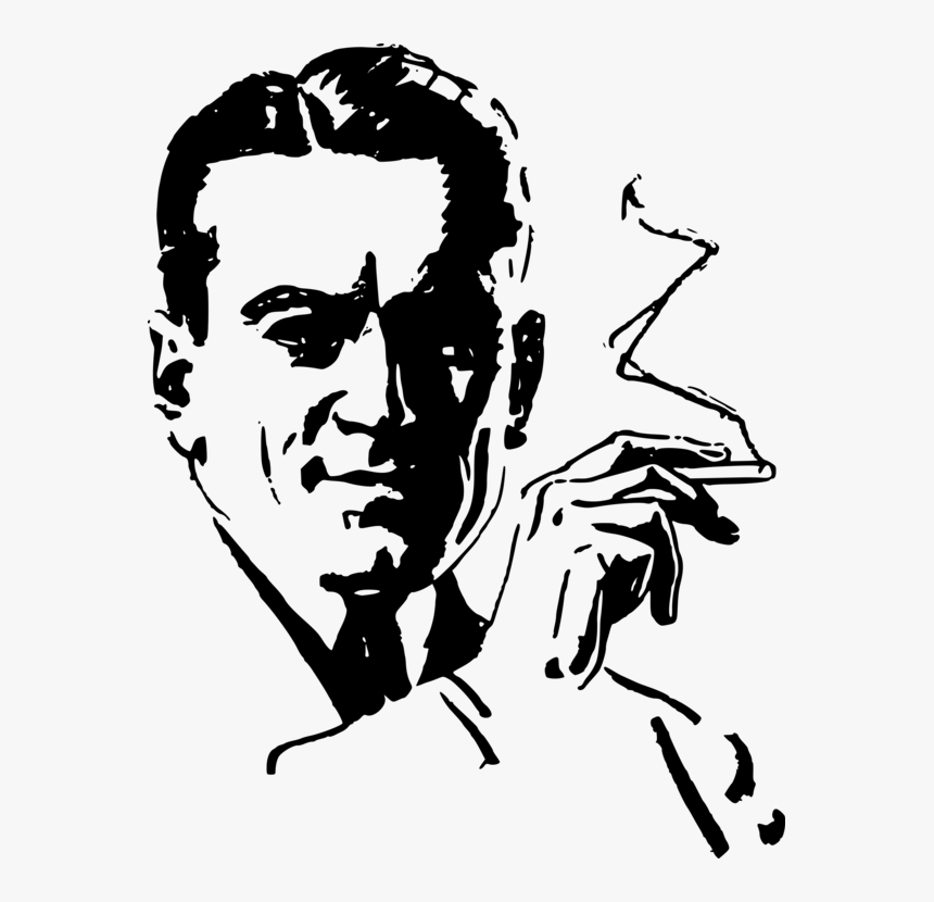 Human Behavior,head,silhouette - Guy Smoking Weed Png, Transparent Png