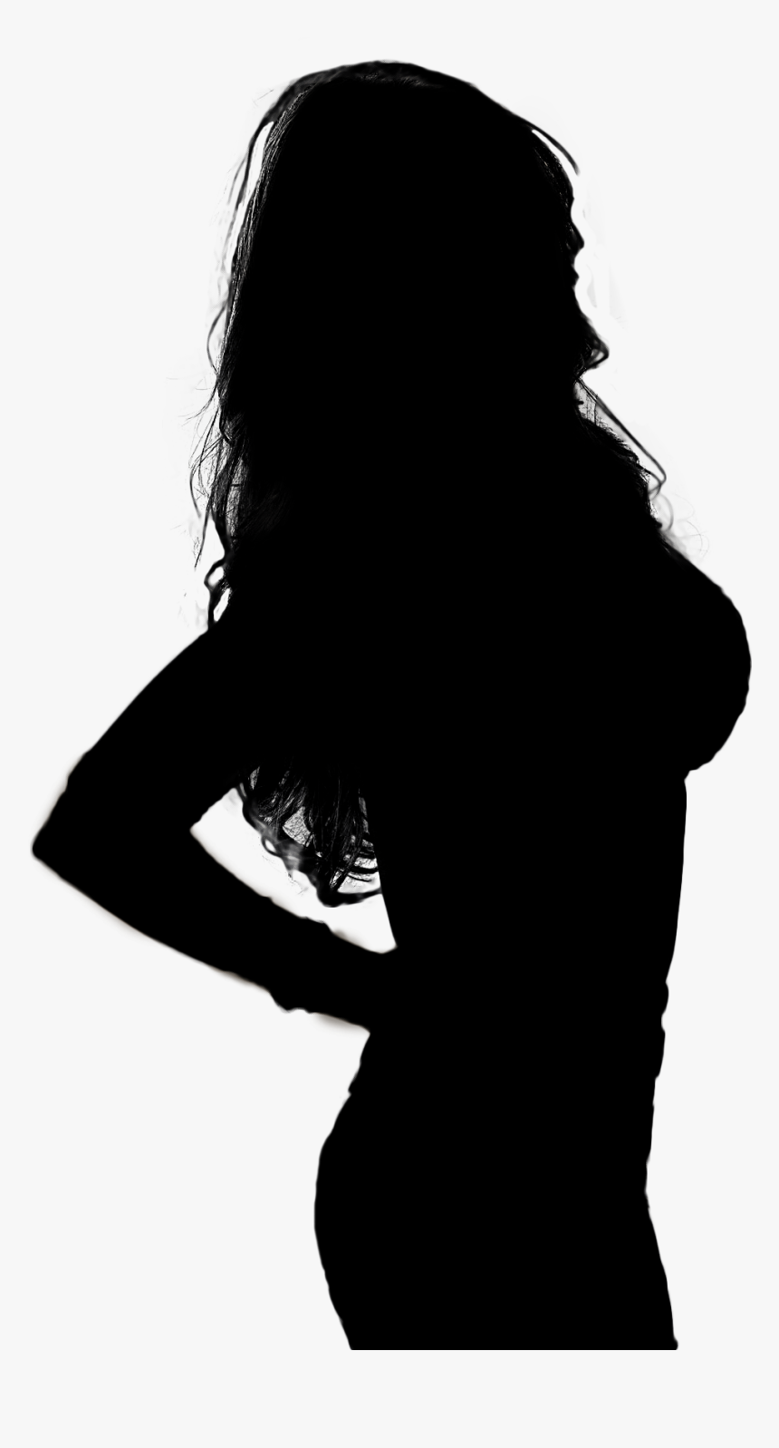 Silhouette Black And White Photography En 206-1 - Silhouette, HD Png Download