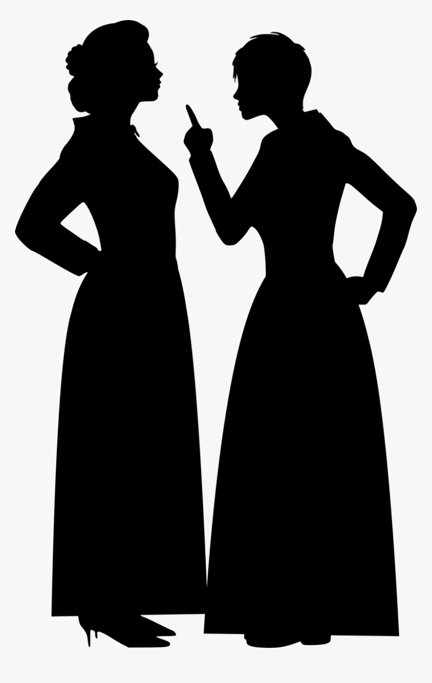Angry, Woman, Conflict, Yell, Silhouette, Communication - Silhouette Of Angry Women, HD Png Download