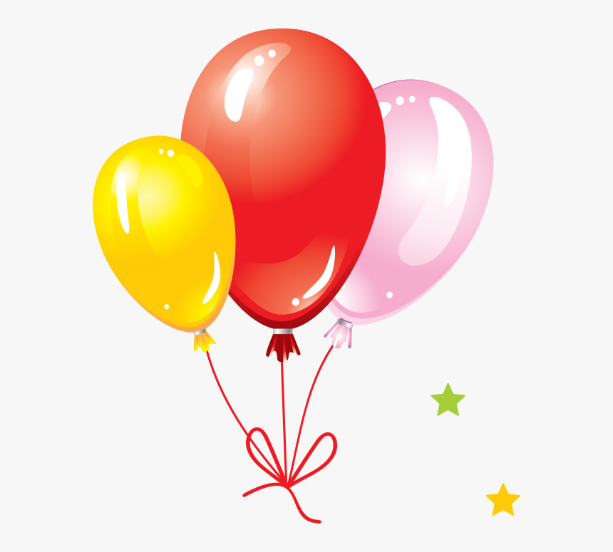 Knotted Three Balloons Png - Birthday Balloons Png, Transparent Png