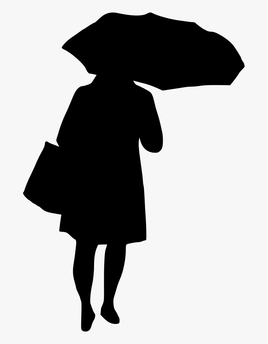 Silhouette Woman Clip Art - Transparent Old Woman Silhouette Png, Png Download