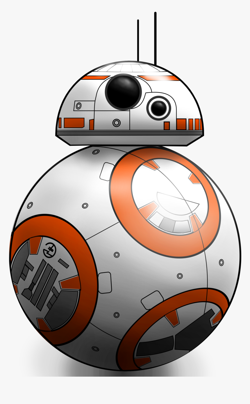 Bb 8 R2 D2 C 3po Stormtrooper Clip Art - Star Wars Bb8 Clipart, HD Png Download
