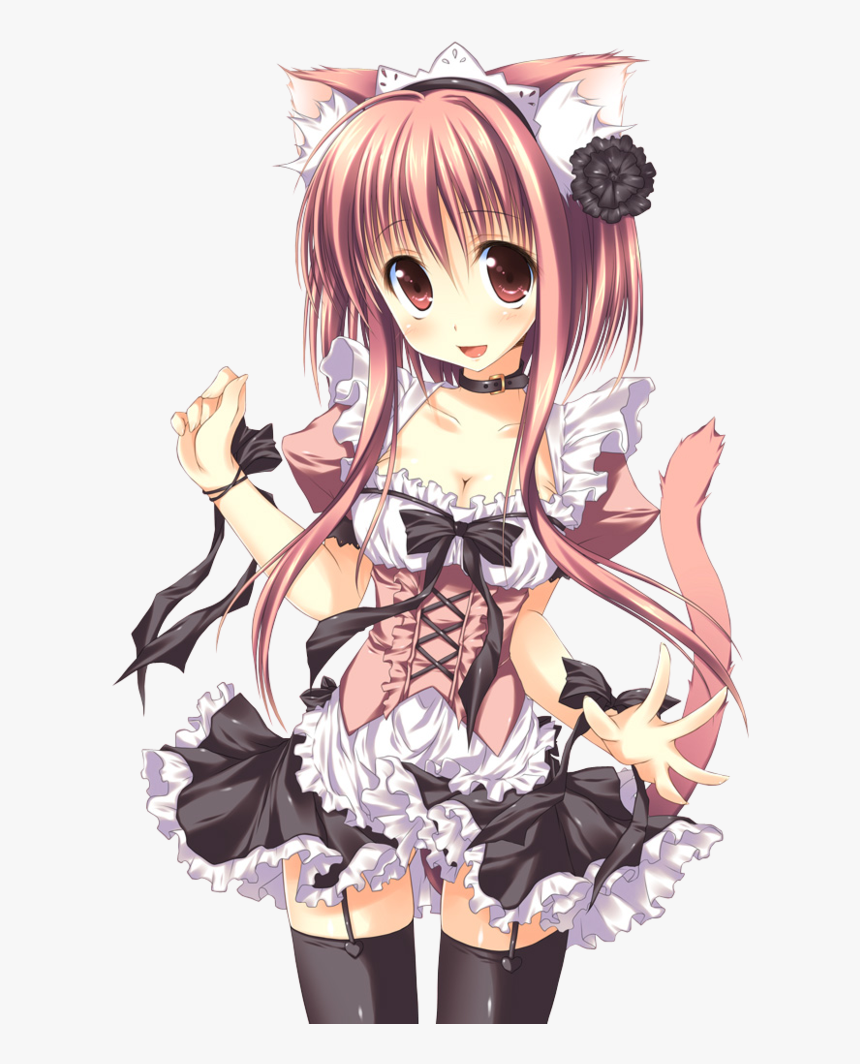 Anime Neko Girl Maid, HD Png Download