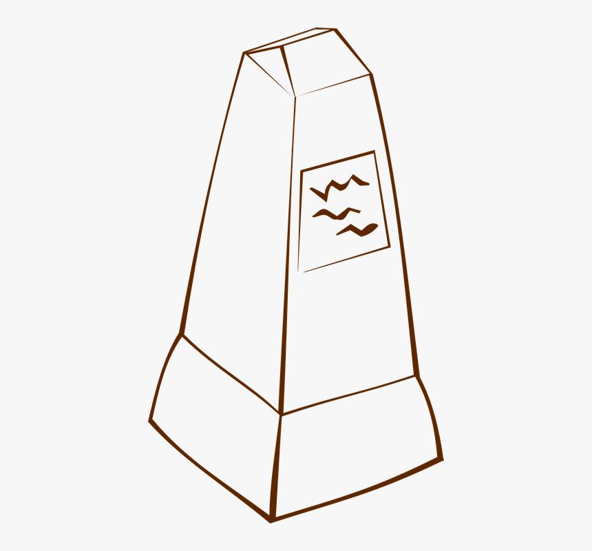 Gravestone Clipart Vector - Obelisk Drawing Clipart, HD Png Download