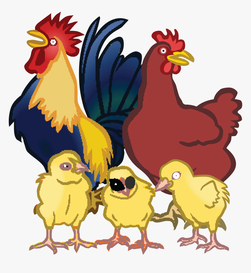Free Clipart Of A Chicken Family - Chickens Clipart, HD Png Download