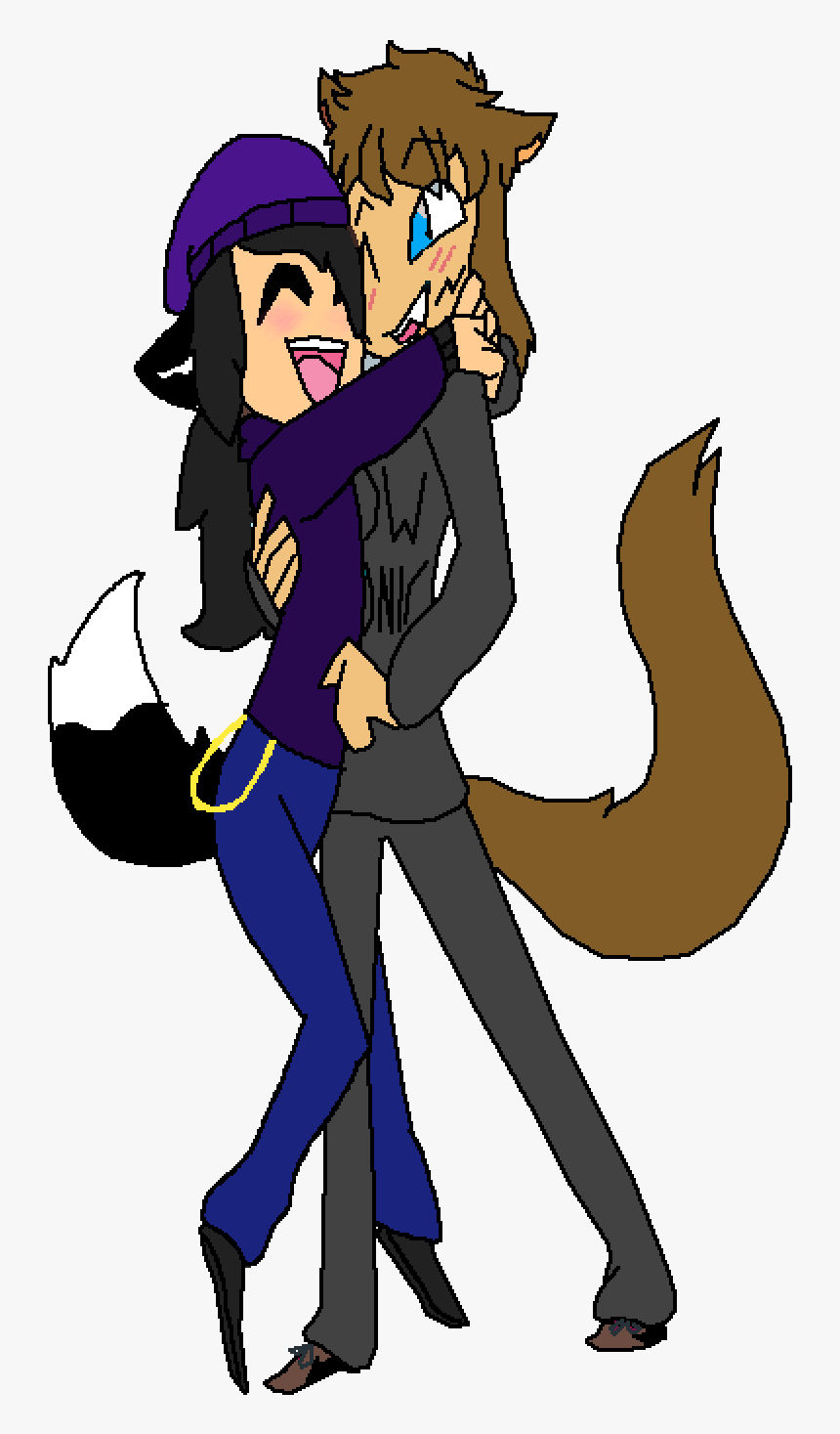 A Cute Couple - Cartoon, HD Png Download