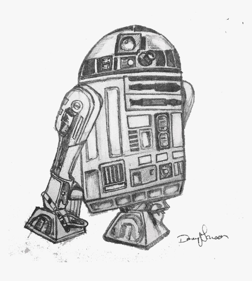 Transparent R2d2 C3po Png - Sketch, Png Download