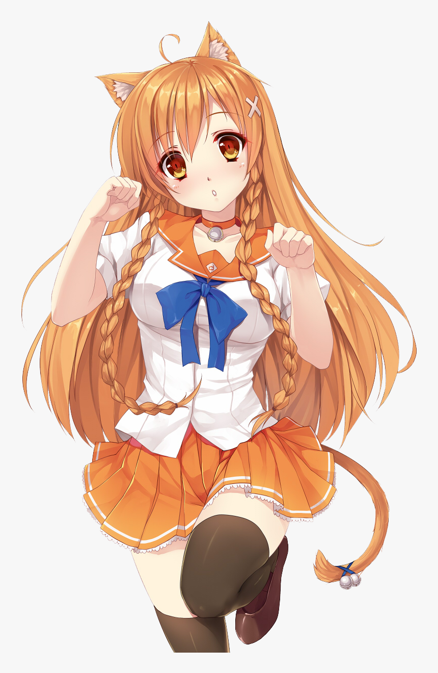 Anime Cat Girl Clipart, HD Png Download