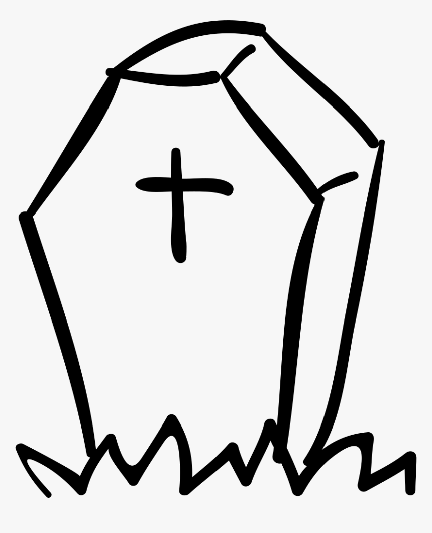 Halloween Tombstone Of Coffin Shape With A Cross - Symbol For Death Rate, HD Png Download