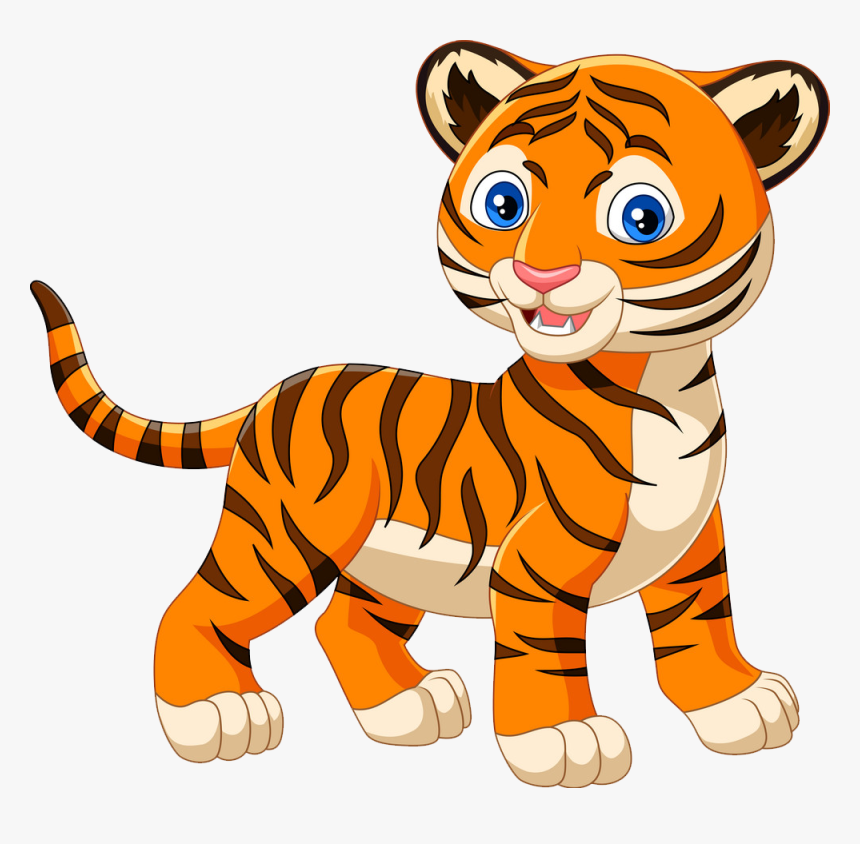 Tiger Cartoon , Png Download - Transparent Background Tiger Cartoon Png