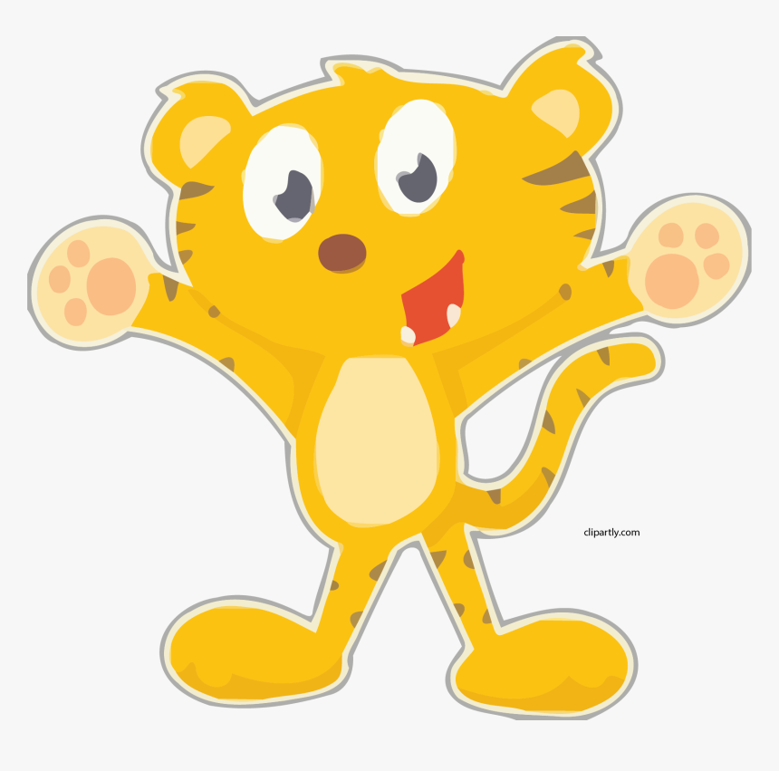 New Cute Tiger Cartoon Clipart Png, Transparent Png