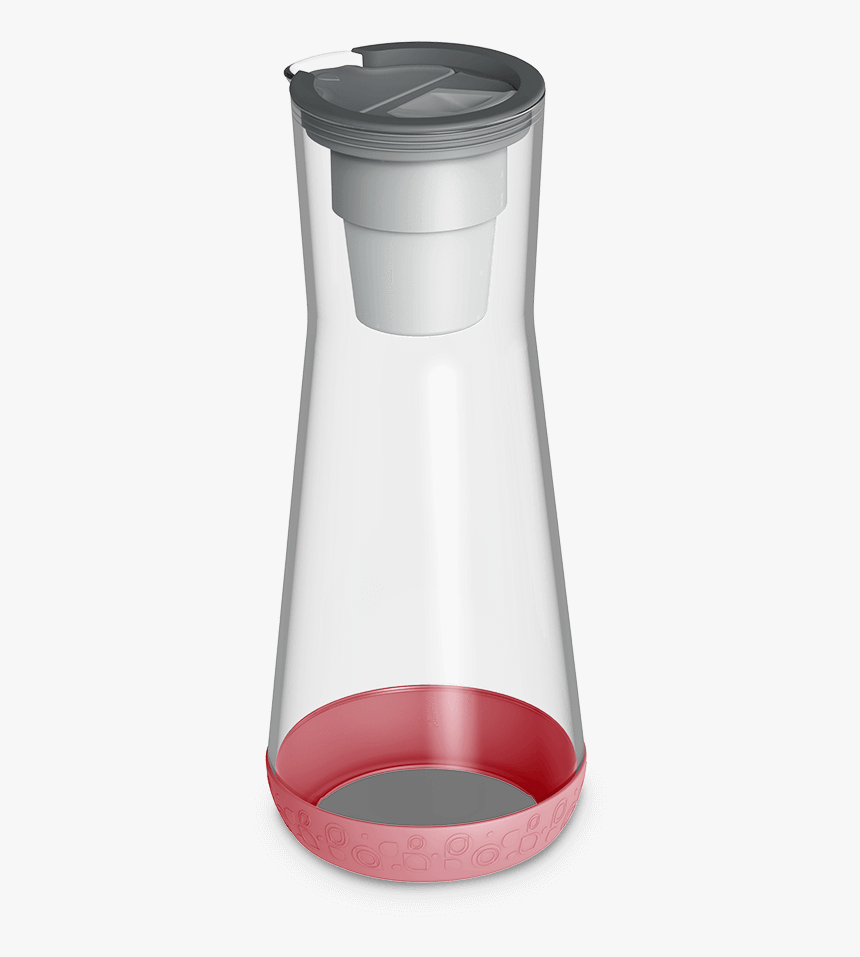 40 Oz Water Carafe Red With Filter 
 Class - Water Bottle, HD Png Download