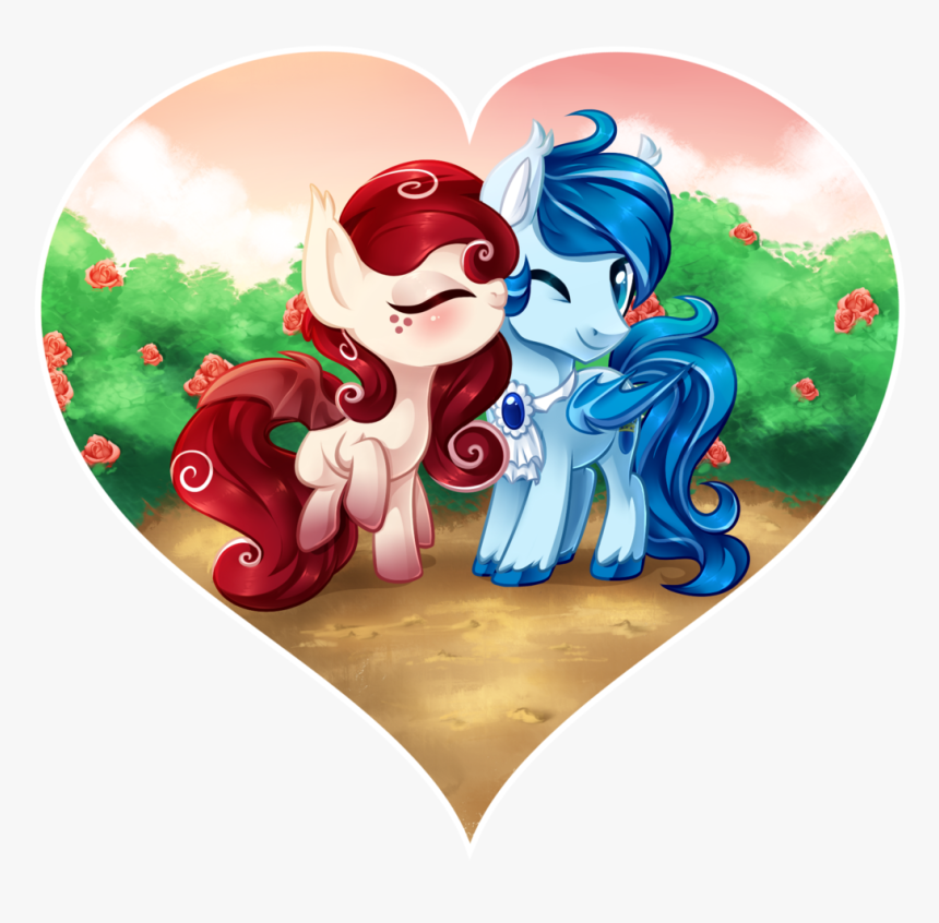 Xnighteddashx, Bat Pony, Blushing, Couple, Cute, Female, - Cartoon, HD Png Download