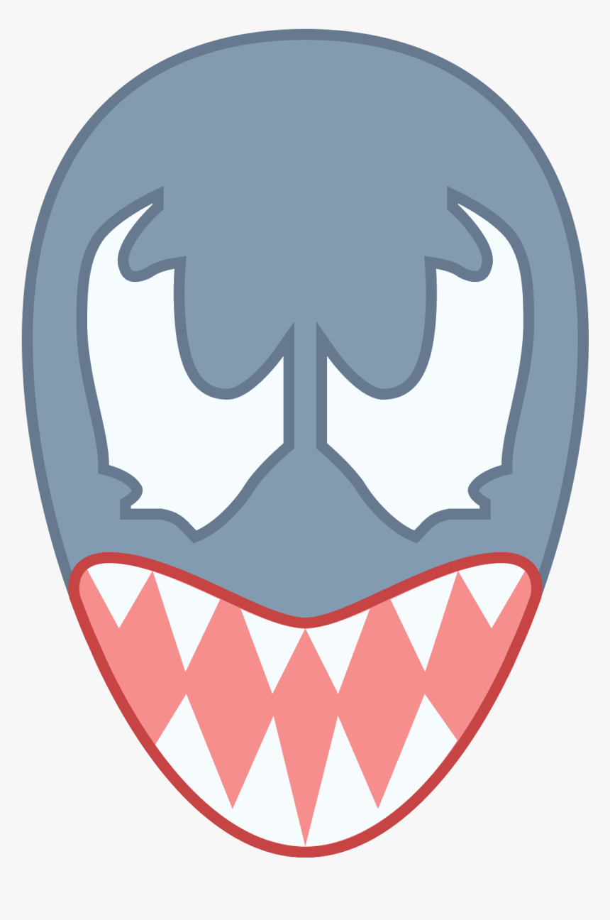 Venom Head Png Black And White Stock - Clip Art, Transparent Png