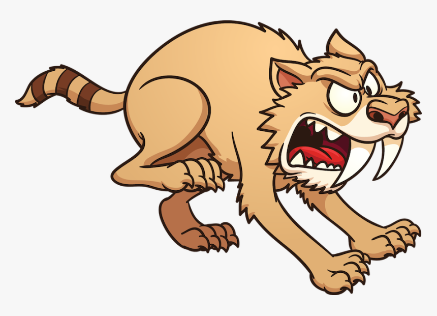 Transparent Saber Tooth Tiger Png - Saber Tooth Tiger Cartoon, Png Download