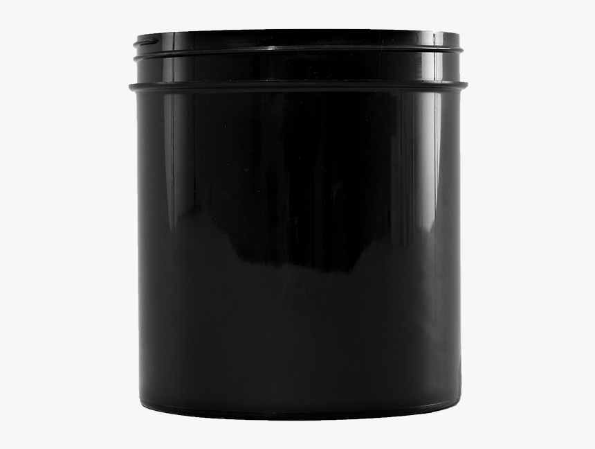 40 Oz Black Pp Wide Mouth Plastic Facial Jar, 100-400 - Plastic, HD Png Download
