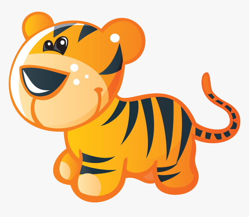Baby Tigers Bengal Tiger Cuteness Clip Art - Cartoon Cute Tiger .png, Transparent Png