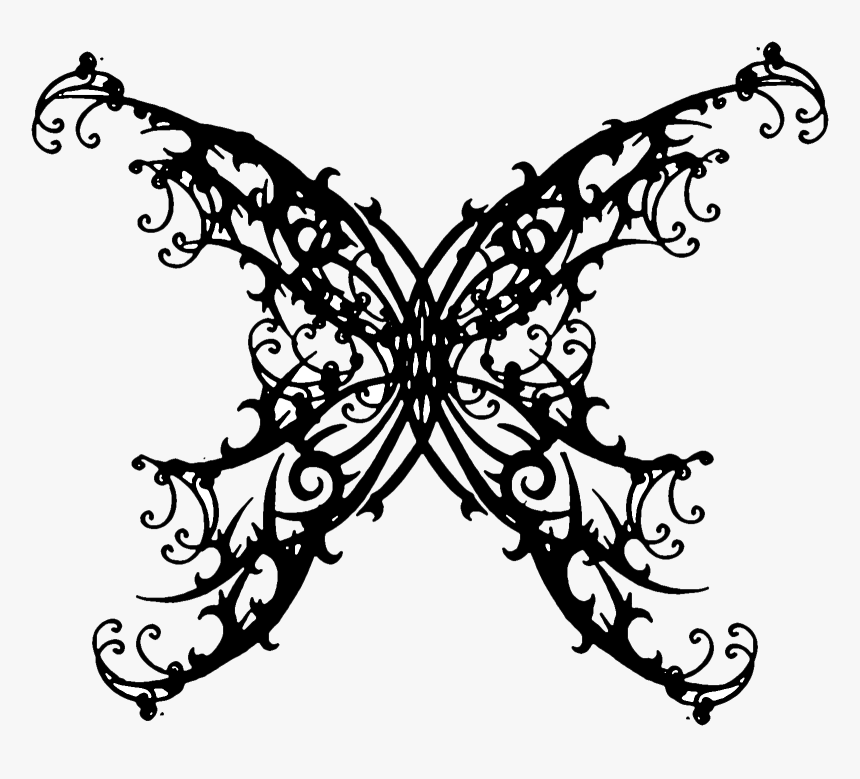 Tattoo Gothic Graffiti Architecture Png Download Free - Butterfly Tattoo, Transparent Png