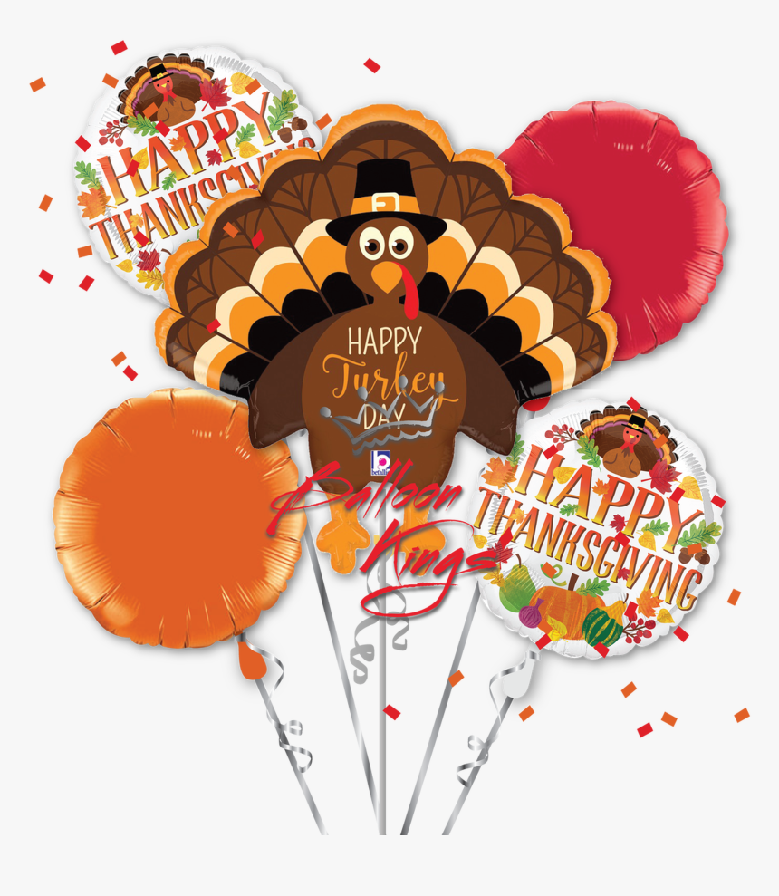 Happy Turkey Day Bouquet , Transparent Cartoons - Happy Canada Day Transparent Balloons, HD Png Download