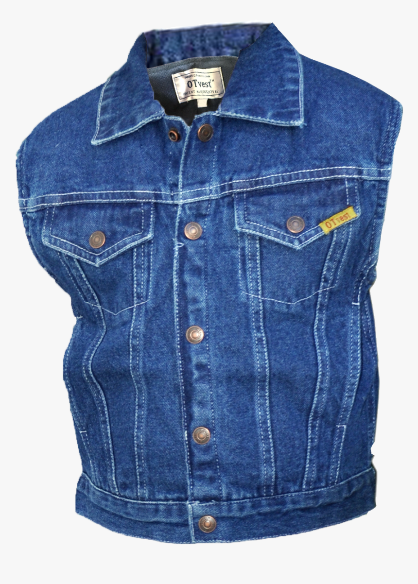 Gilets Jacket Jeans Denim Outerwear - Denim Weighted Vest, HD Png Download