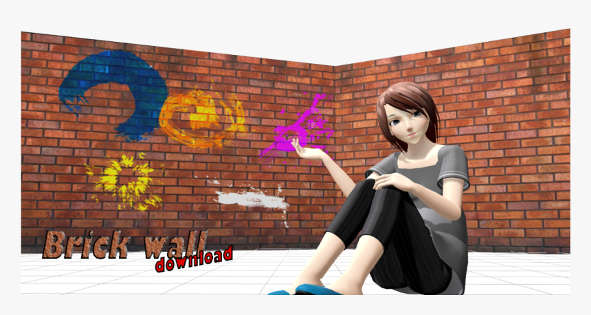 Cartoon Brick Wall Png - Mmd Wall, Transparent Png