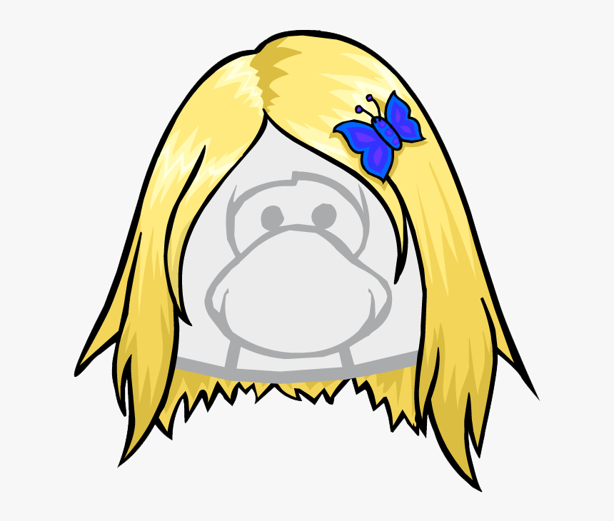 Club Penguin Wiki - Club Penguin With Hair, HD Png Download