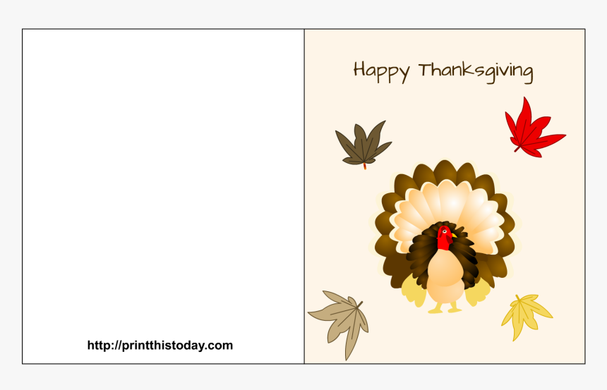 Thanksgiving Card Template Free, HD Png Download