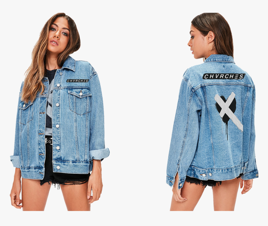Blue Oversized Denim Jacket, HD Png Download