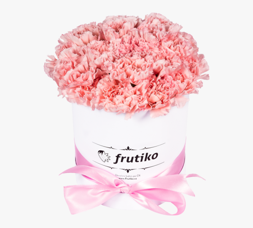 Pink Carnations White Oval Box - Bouquet, HD Png Download