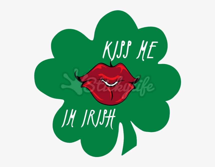 Kiss Me Im Irish Decal - Illustration, HD Png Download