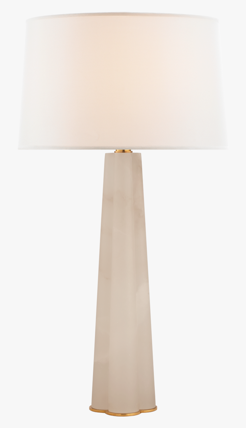 Adeline Large Quatrefoil Table Lamp In Alabaster With - Lampshade, HD Png Download