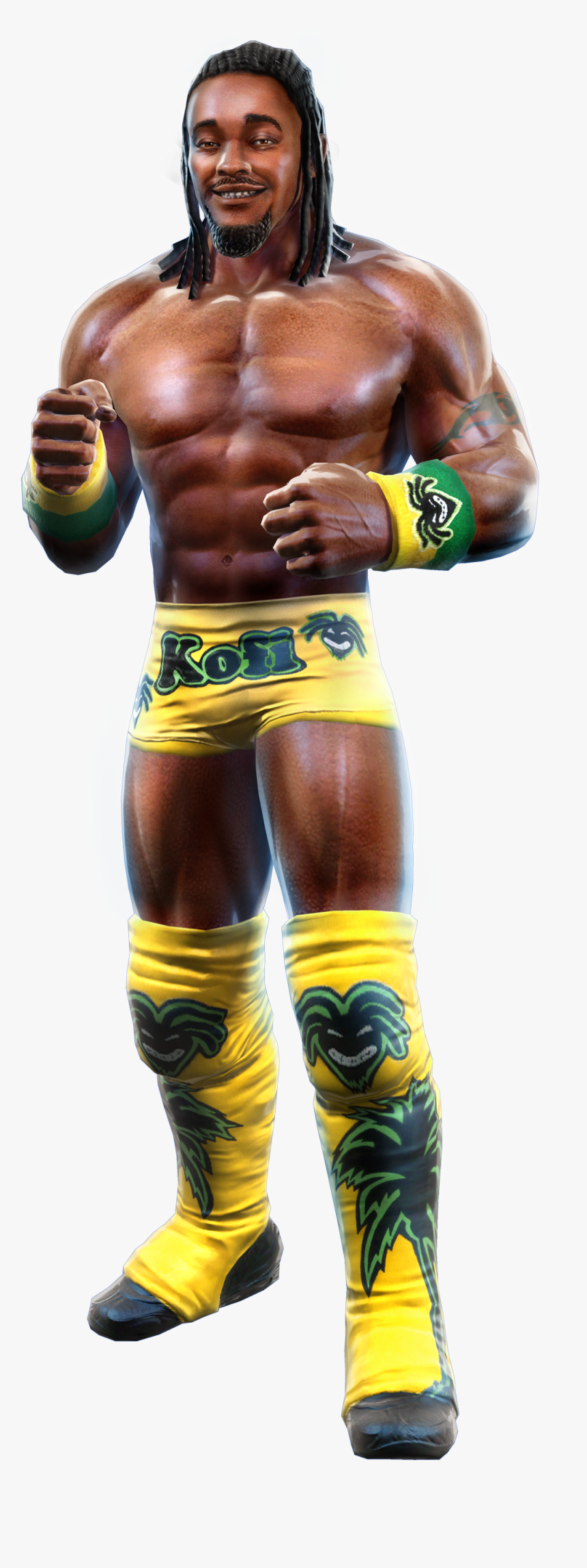Image Kofi Kingston Wwe All Stars Wiki - Wwe Kofi Kingston 2009, HD Png Download