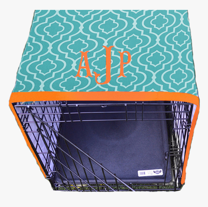 Peacock Quatrefoil Monogram Dog Crate Cover - Paper, HD Png Download