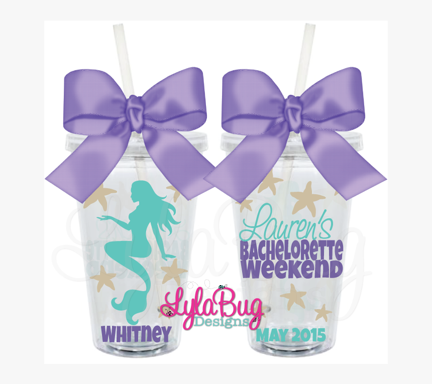 Mermaid Bachelorette Acrylic Tumbler - Bride Tumblers, HD Png Download