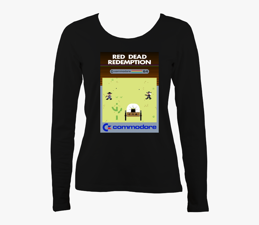 Commodore C64 Red Dead Redemption - Long-sleeved T-shirt, HD Png Download