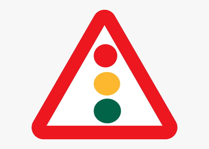 Traffic Signal Svg Clip Arts - Warning Sign Png, Transparent Png