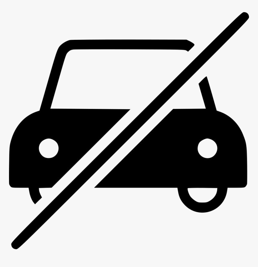 No Car Taxi Cab Vehicle Traffic Sign - No Car Clip Art, HD Png Download