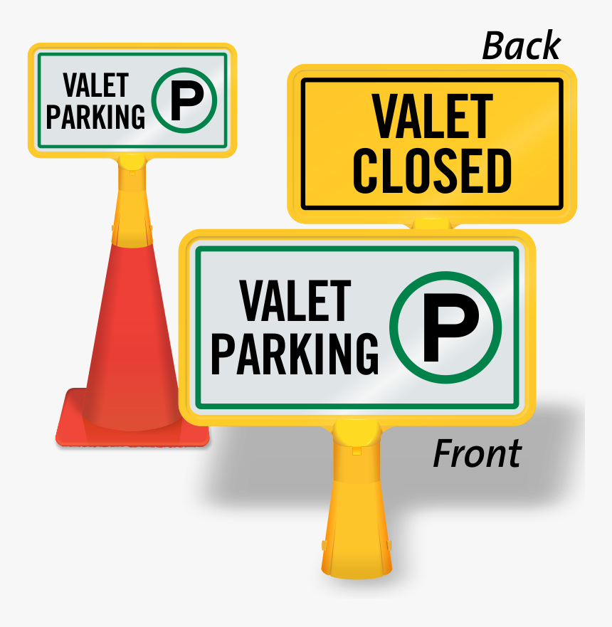 Valet Closed Coneboss Sign - Sign, HD Png Download