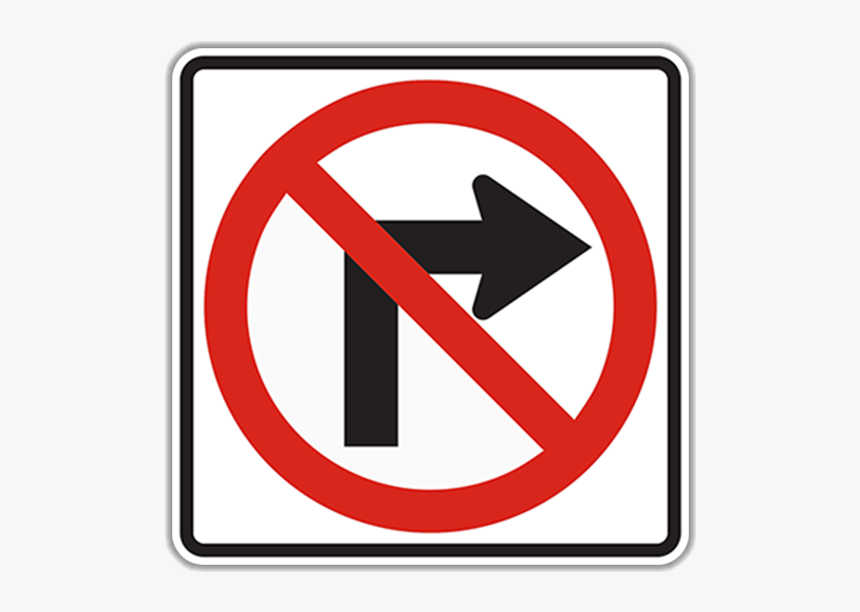 No Right Turn - Flash Cards Of Traffic Signals, HD Png Download