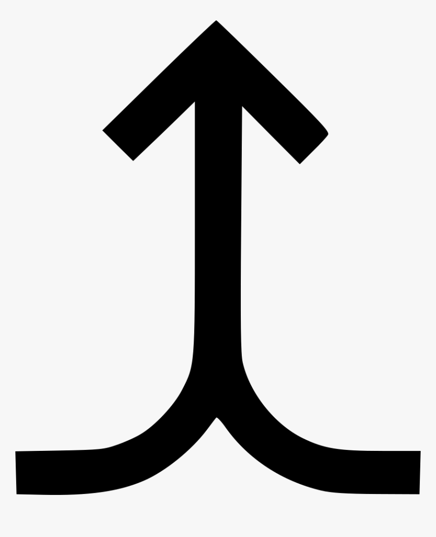 Merge Twoway Way Traffic Sign - Cross, HD Png Download