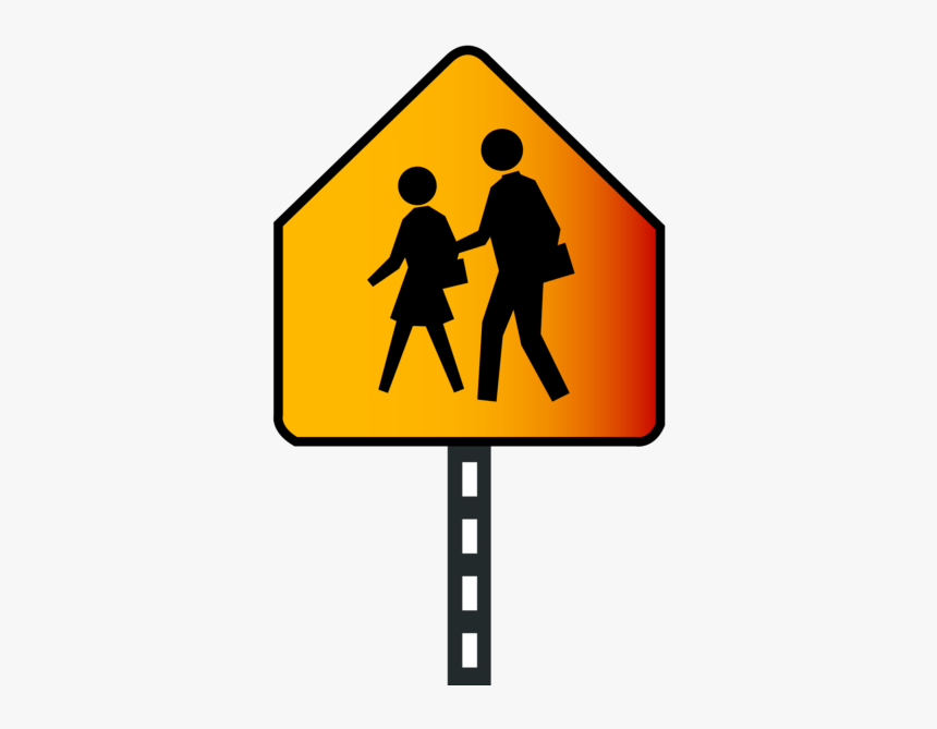 School Ahead Sign Png Image Free Download Searchpng - School Crossing Sign, Transparent Png