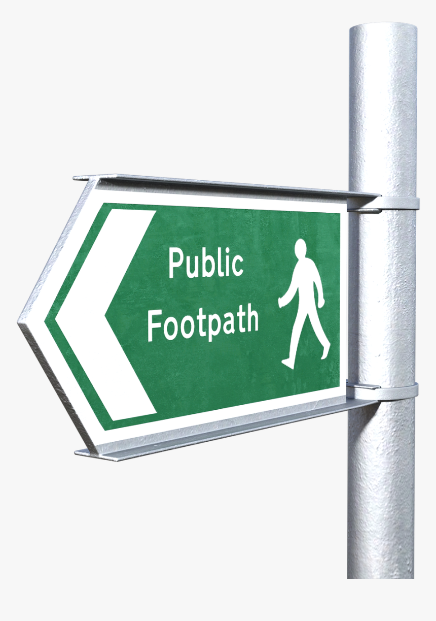 Footpath, Sign, Direction, Exploration, Information - Walkway, HD Png Download