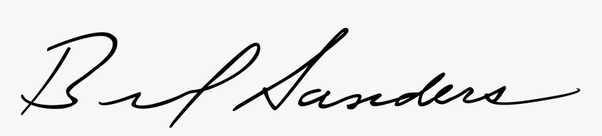 Sanders In Cursive, HD Png Download