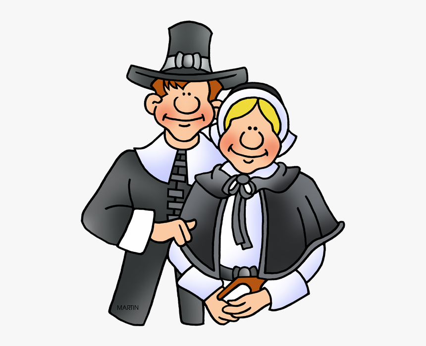 Thanksgiving Clip Art By Phillip Martin, Pilgrims Close - Thanksgiving Pilgrims Clipart, HD Png Download