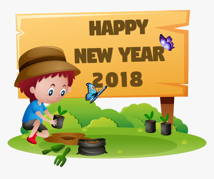 Happy New Year 2018 Kids, HD Png Download